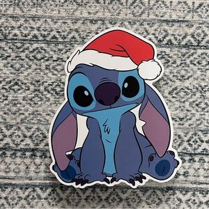 Disney Lilo And Stitch Santa Hat Christmas Wall or Free Standing Decor 8 in